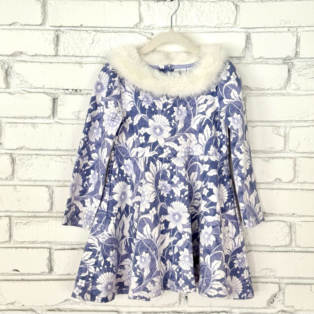 Janie and Jack White Faux Fur Collar